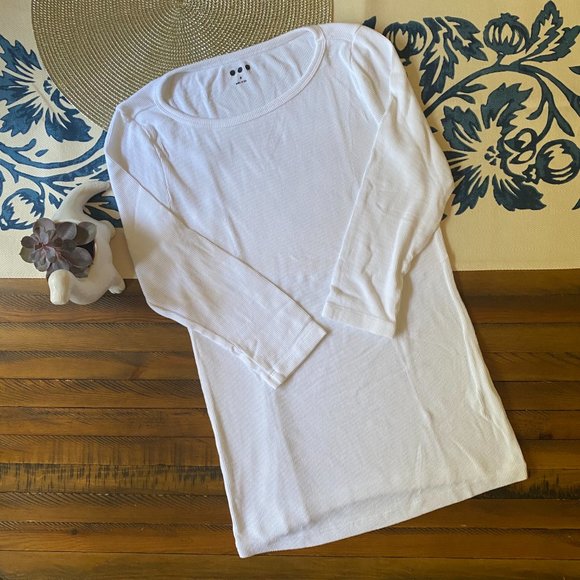 NWOT Three Dots Hilary 3/4 Length Sleeve Tee - Picture 2 of 7